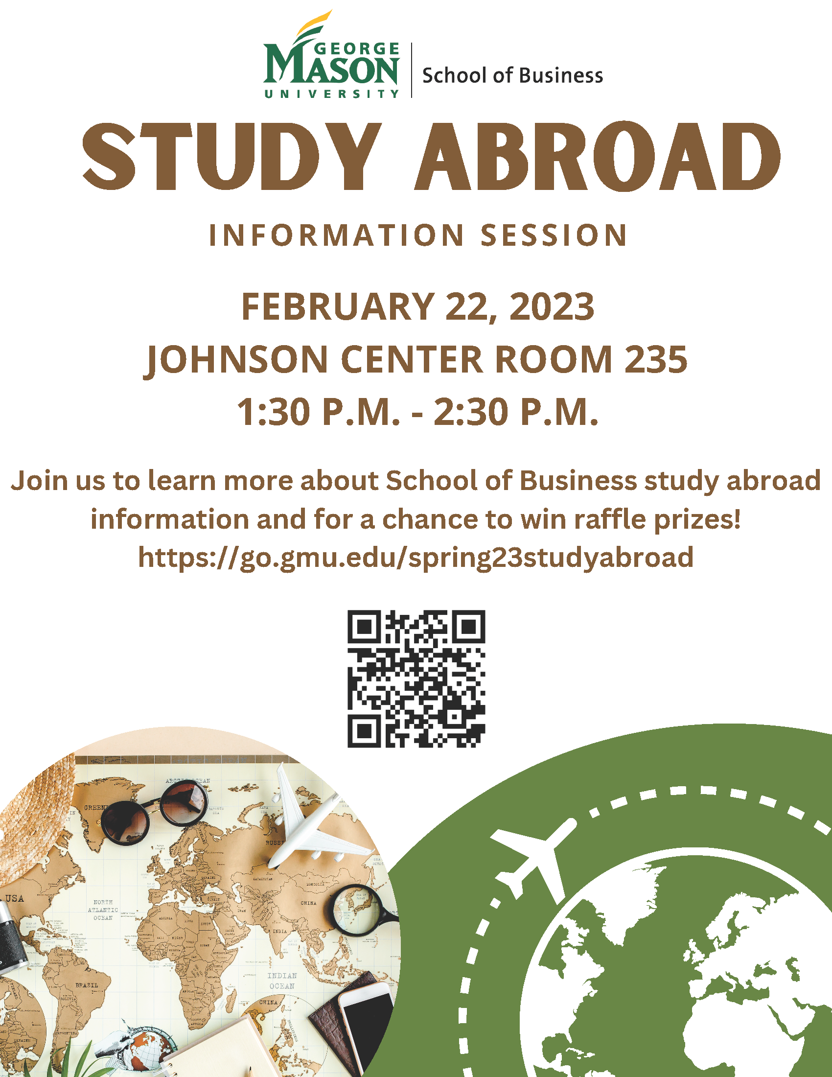 A flyer for the event is attached. Please use the QR code or visit https://go.gmu.edu/spring23studyabroad to RSVP 